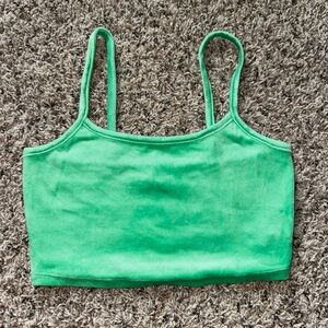 H&M Green Velour Camisole Top